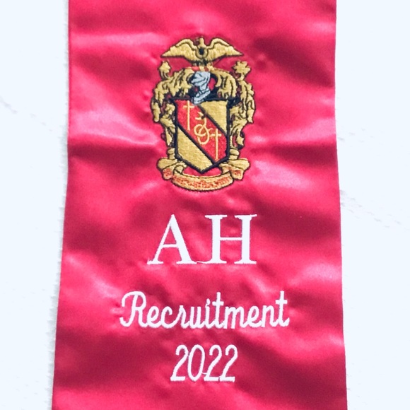 HONOR GRADUATION AH RECRUITEMENT 2022 FRATERNITY THETA CHI SASH STOLE - Picture 2 of 4